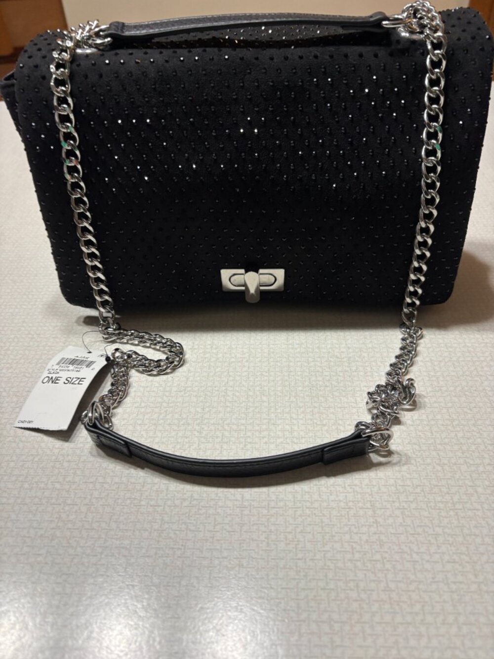 NWT I.N.C. International Concepts Black Beaded shoulder/crossbody